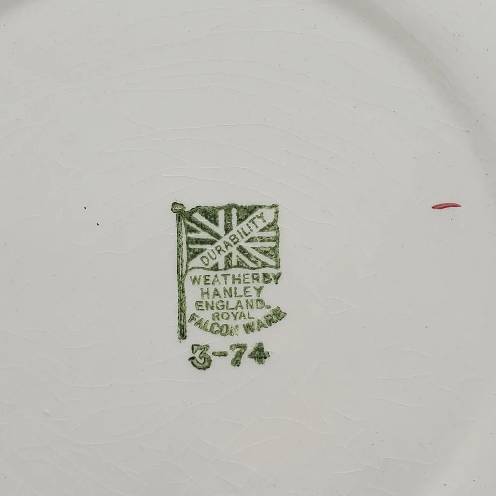 Set of 4 Royal Falcon Gift Ware Weatherby Stunning Plates Stoke-on-Trent England